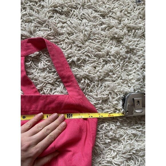 Vintage Carroll Reed Dress Pink Fit And Flare Shell Tropical Flower Floral 6 - Picture 10 of 13